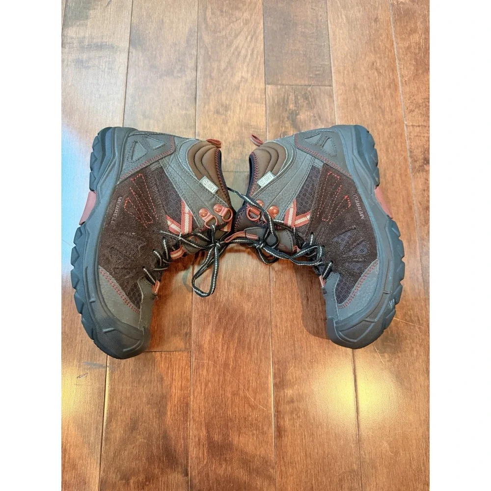Merrell Moab 2 Kids/ Boy Mid Leather Waterproof Hiking Boots Lace Sz 1.5W NWOB